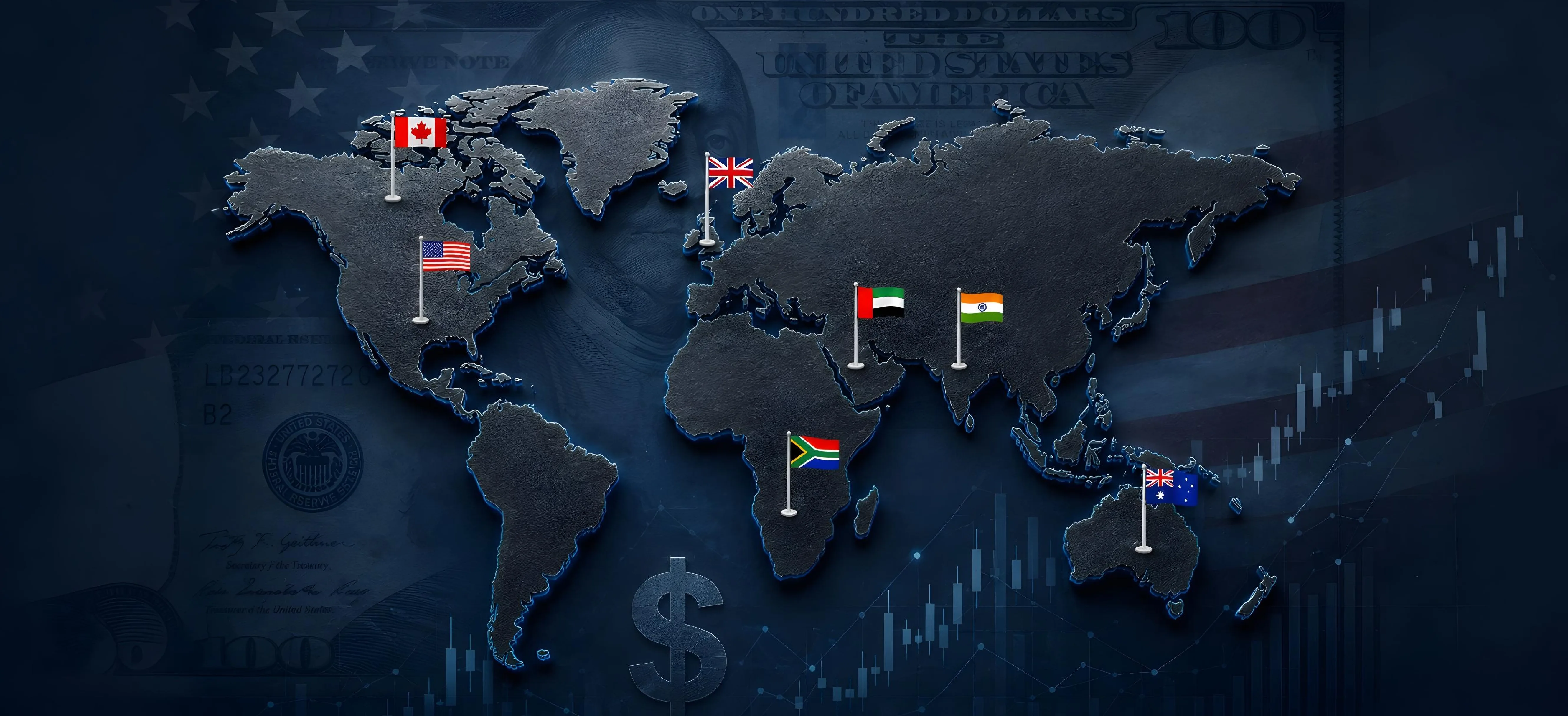 Global map showing ADAS Globus region-based accounting and international compliance network